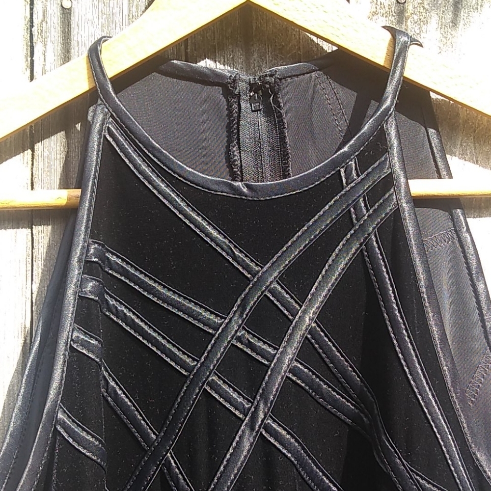 Tadashi Vintage Black Velvet Long Gown - Picture 5 of 7